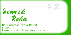 henrik reha business card